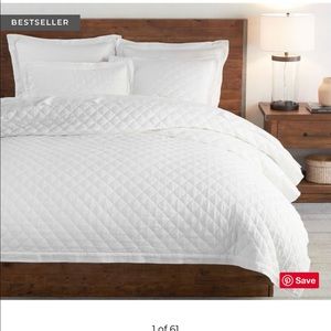 Pottery Barn Belgian Flax Linen Quilt